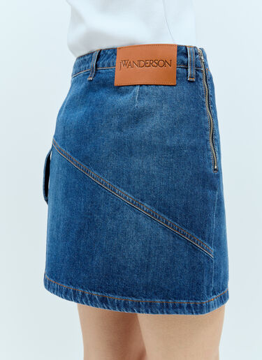 JW Anderson 扭褶迷你半裙 蓝色 jwa0255007
