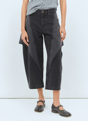 JW Anderson Cropped Sculptural Jeans Grey jwa0258005
