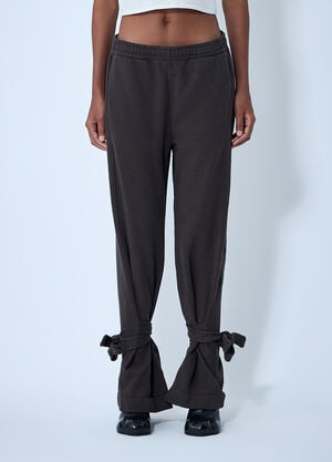 JW Anderson Tied Bow Track Pants Dark Brown jwa0261005