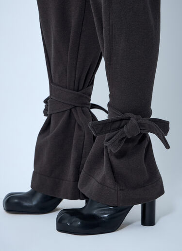 Tied Bow Track Pants JW Anderson Tied Bow Track Pants Dark Brown jwa0261005