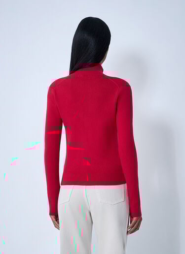 JW Anderson Rib Cardigan Red jwa0261007
