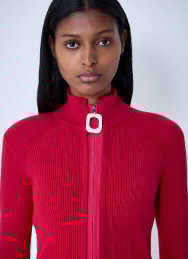 JW Anderson Rib Cardigan Red jwa0261007