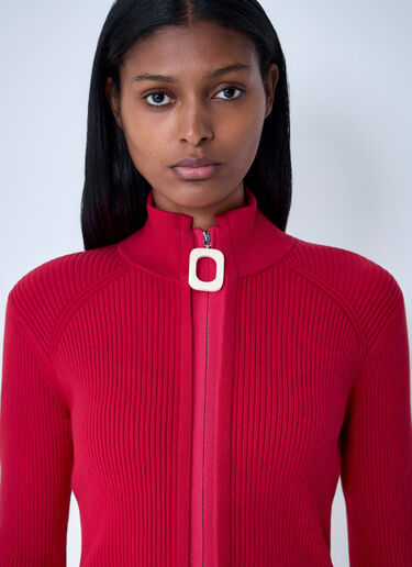 Rib Cardigan JW Anderson Rib Cardigan Red jwa0261007