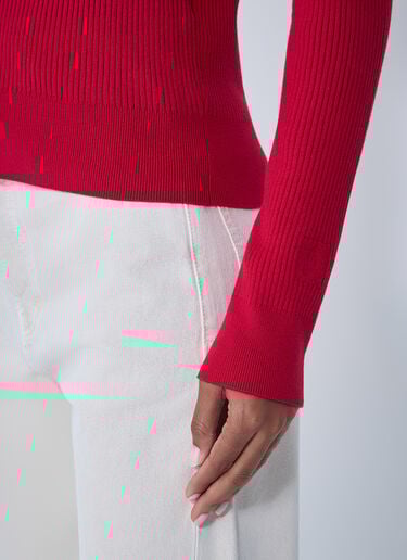 JW Anderson Rib Cardigan Red jwa0261007
