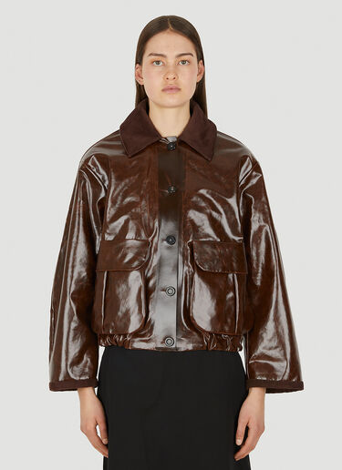 KASSL Editions Bomber Skai 夹克 棕 kas0251004