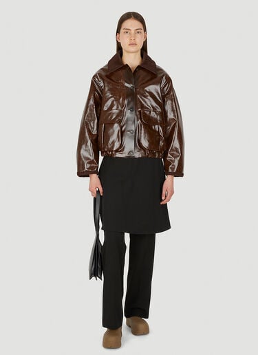 Bomber Skai Jacket KASSL Editions Bomber Skai Jacket Brown kas0251004