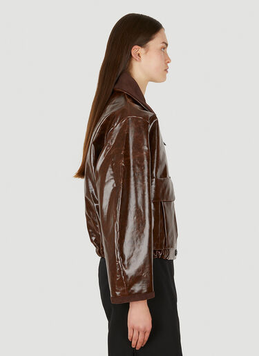 KASSL Editions Bomber Skai 夹克 棕 kas0251004