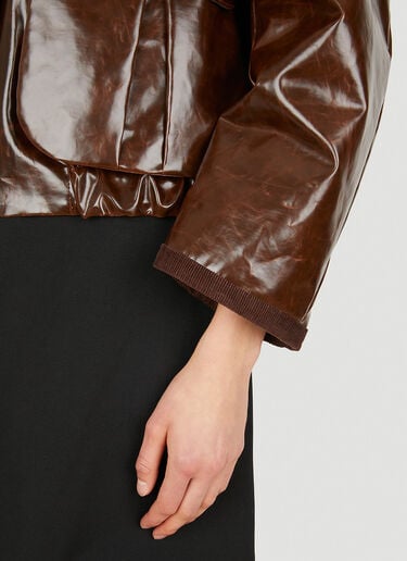 Bomber Skai Jacket KASSL Editions Bomber Skai Jacket Brown kas0251004