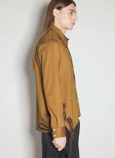 Kiko Kostadinov Rino Twisted Jersey Shirt Brown kko0156008