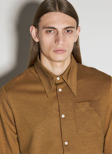 Kiko Kostadinov Rino Twisted Jersey Shirt Brown kko0156008