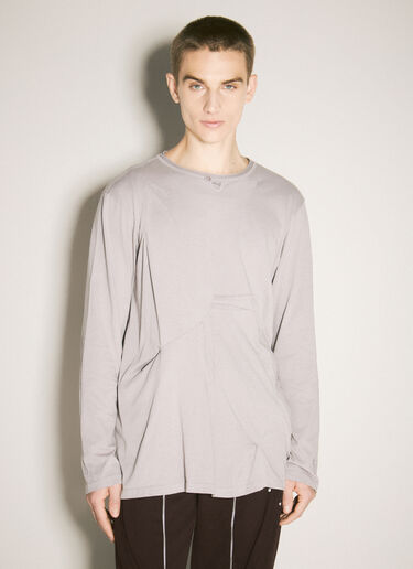 Ohne K-Dart Henley T-Shirt Kiko Kostadinov Ohne K-Dart Henley T-Shirt Grey kko0158007