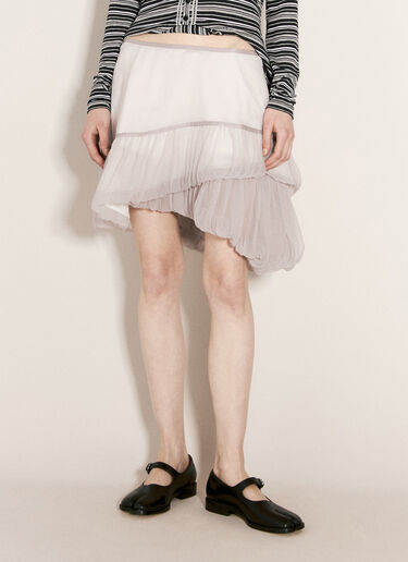 Diagonal Gathered Skirt Kiko Kostadinov Diagonal Gathered Skirt Grey kko0256007