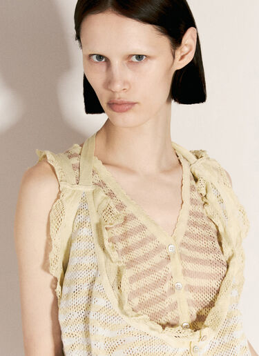 Kiko Kostadinov Spakona Striped Top Yellow kko0256009