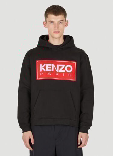 ロゴパッチフード付きスウェットシャツ Kenzo ロゴパッチフード付きスウェットシャツ ブラック knz0150011