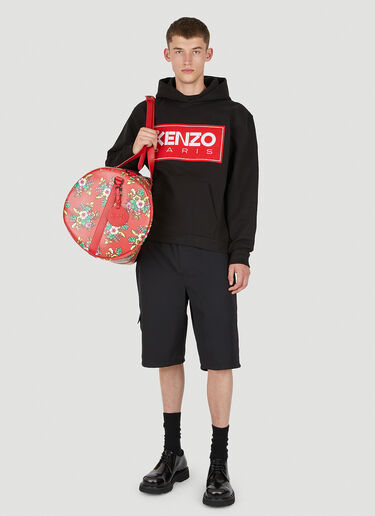 Kenzo 로고 패치 후드 스웻셔츠 블랙 knz0150011