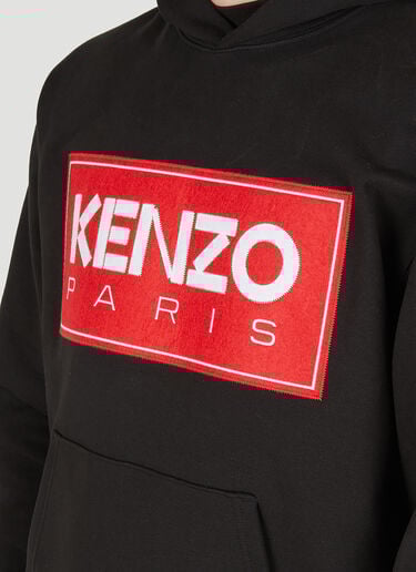 ロゴパッチフード付きスウェットシャツ Kenzo ロゴパッチフード付きスウェットシャツ ブラック knz0150011