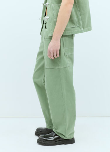 Kenzo 엘리펀트 플래그 카고 팬츠 그린 knz0156010