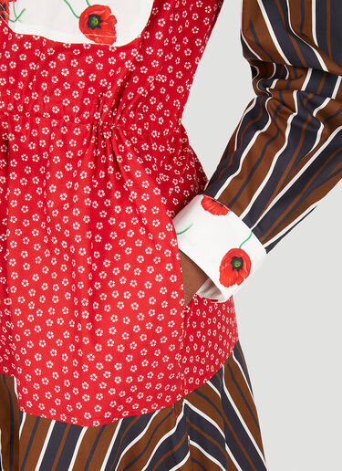 Panelled Midi Shirt Dress Kenzo Panelled Midi Shirt Dress Brown knz0250002