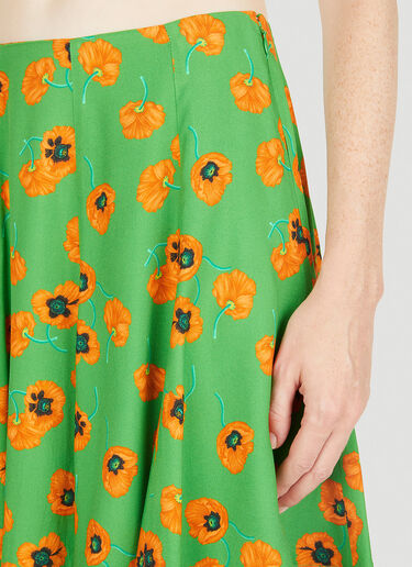 Poppy Mini Skirt Kenzo Poppy Mini Skirt Green knz0250004