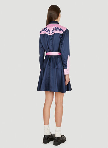 Kenzo Western 花卉连衣裙 蓝色 knz0250032