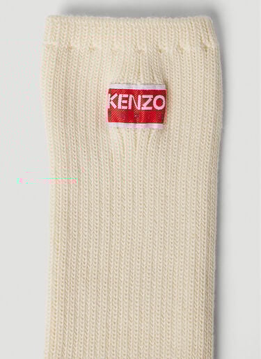徽标贴饰袜子 Kenzo 徽标贴饰袜子 乳白色 knz0250055