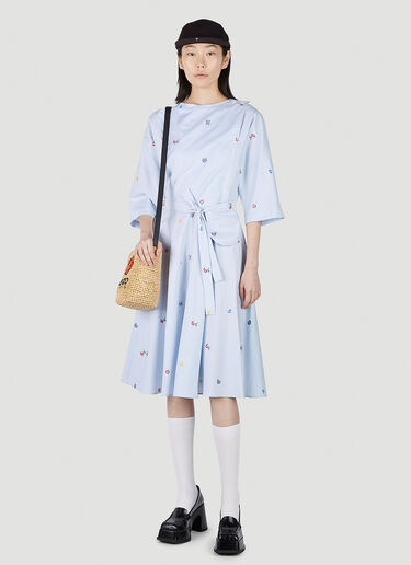 ピンストライプ ポプリンワンピース Kenzo ピンストライプ ポプリンワンピース ライトブルー knz0252001