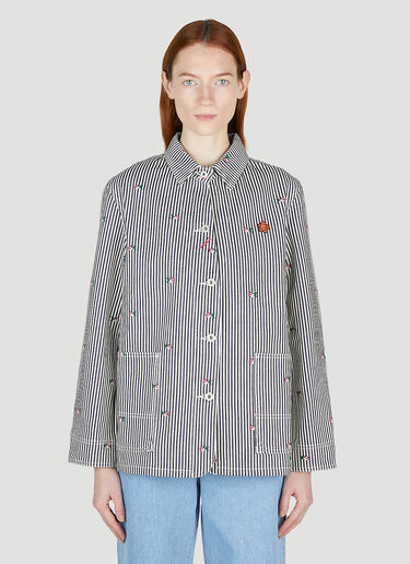 Kenzo Pixel 条纹工装夹克 藏蓝色 knz0252003
