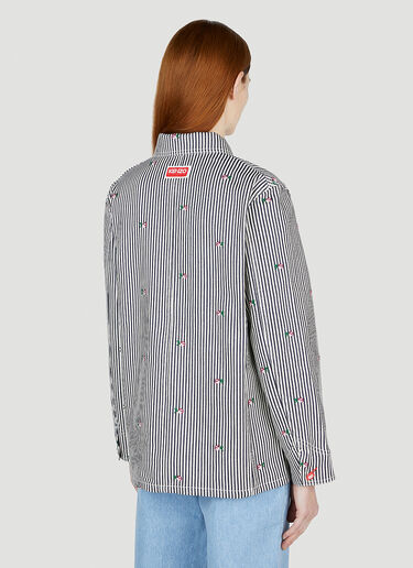 Kenzo Pixel 条纹工装夹克 藏蓝色 knz0252003