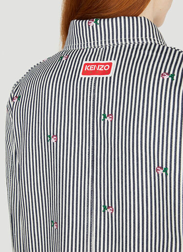 Kenzo Pixel 条纹工装夹克 藏蓝色 knz0252003