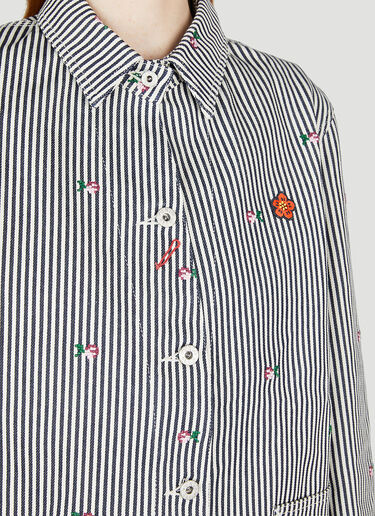 Kenzo Pixel 条纹工装夹克 藏蓝色 knz0252003