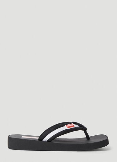 Logo Patch Flip Flops Kenzo Logo Patch Flip Flops Black knz0252049