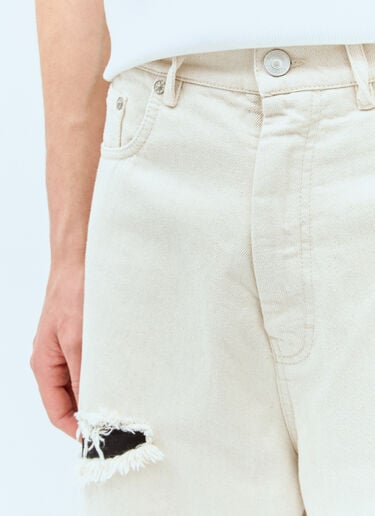 Origami Cut-Out Denim Shorts Kusikohc Origami Cut-Out Denim Shorts Beige kus0156006