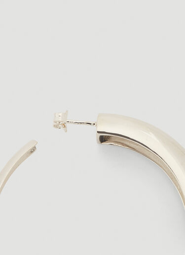 Kwaidan Editions X Pearls Before Swine Rune Hoop Earrings Silver kwe0240014