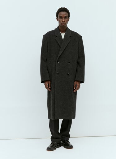 Maxi Double Breasted Coat Lemaire Maxi Double Breasted Coat Black lem0154001