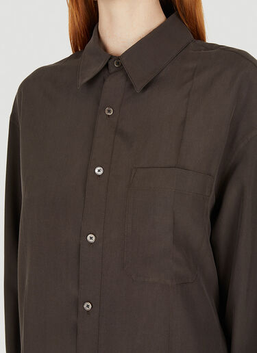 Lemaire 레귤러 칼라 셔츠 브라운 lem0248005
