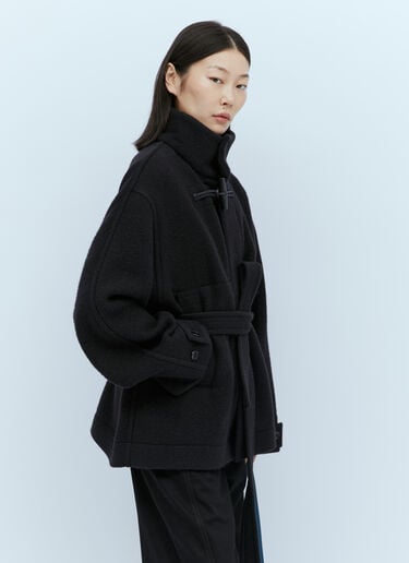 Short Cotton Duffle Coat Lemaire Short Cotton Duffle Coat Black lem0254001