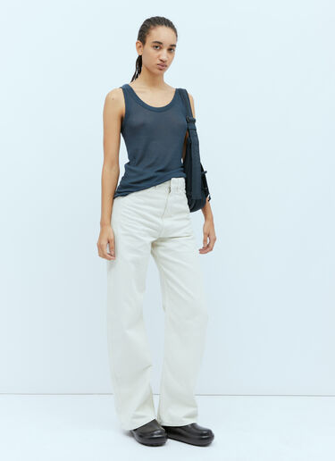 ハイライズカーブパンツ Lemaire ハイライズカーブパンツ ホワイト lem0254006