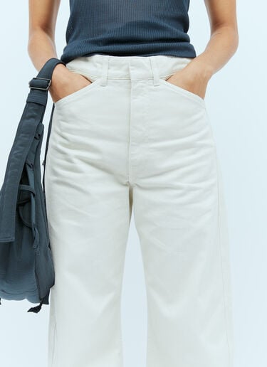 ハイライズカーブパンツ Lemaire ハイライズカーブパンツ ホワイト lem0254006