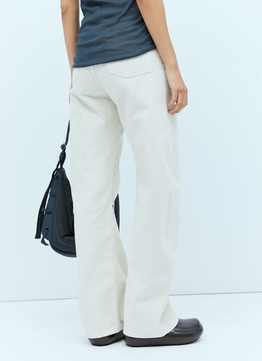 ハイライズカーブパンツ Lemaire ハイライズカーブパンツ ホワイト lem0254006