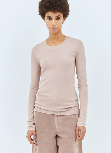 Rib Long Sleeve Top Lemaire Rib Long Sleeve Top Beige lem0258021