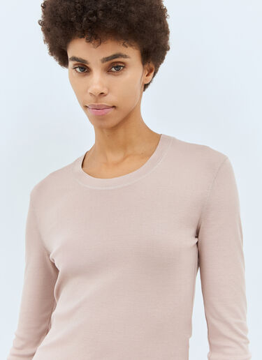 Rib Long Sleeve Top Lemaire Rib Long Sleeve Top Beige lem0258021