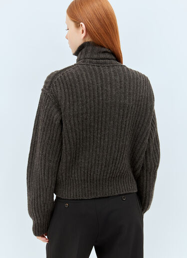 トラッカーカラージップカーディガン Lemaire トラッカーカラージップカーディガン グレー lem0258028