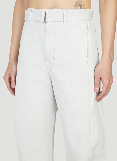 Belted Jeans Lemaire Belted Jeans White lem0352003