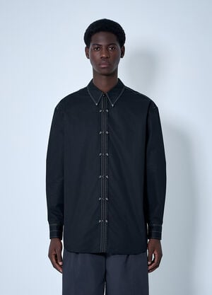 Lemaire Embellished Metal Shirt Black lem0360018