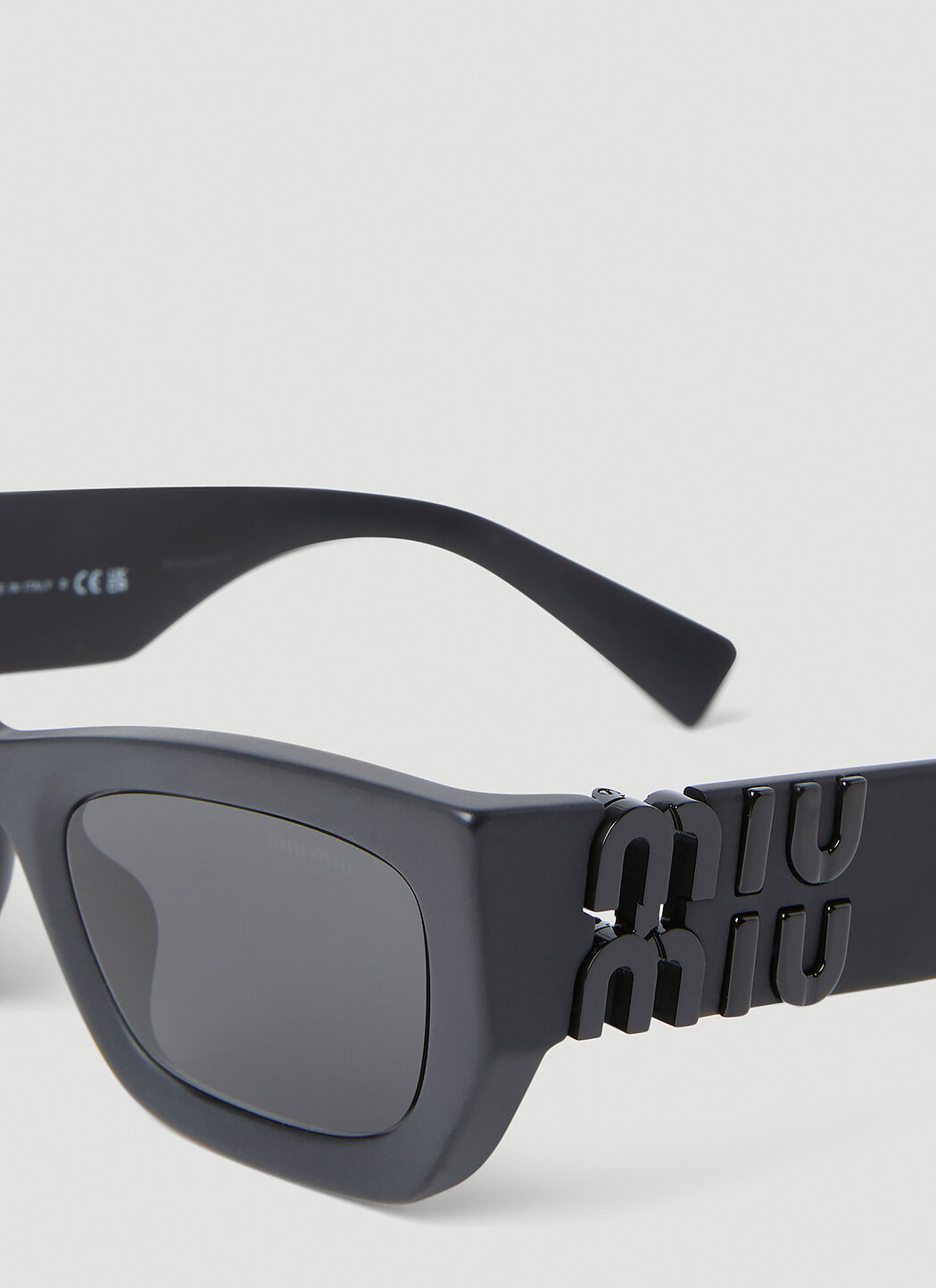 【MIU MIU】Glimpse Sunglasses BLACK Miu Miu - Miu Miu Glimpse Sunglasses - Cat Eye - Black Slate