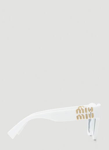 Miu Miu Glimpse Cat Eye Sunglasses White lmu0253013