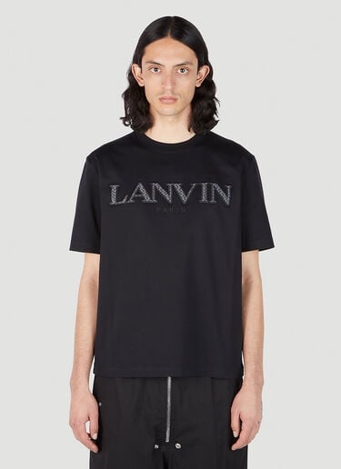 자수 로고 티셔츠 Lanvin 자수 로고 티셔츠 블랙 lnv0151011