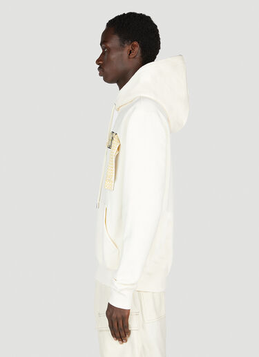 Curb Lace Embroidered Hooded Sweatshirt Lanvin Curb Lace Embroidered Hooded Sweatshirt White lnv0152005