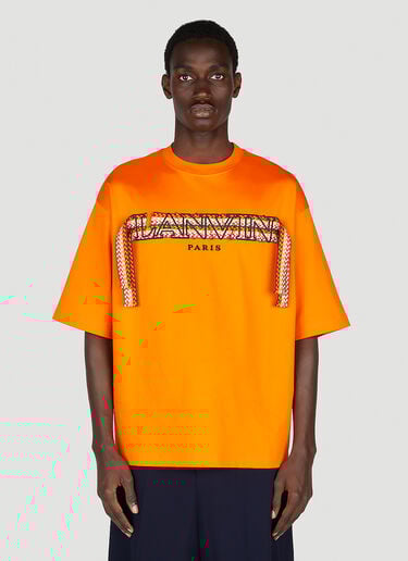 カーブ レースTシャツ Lanvin カーブ レースTシャツ オレンジ lnv0152009