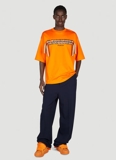 Lanvin Curb 饰带 T 恤 橙色 lnv0152009